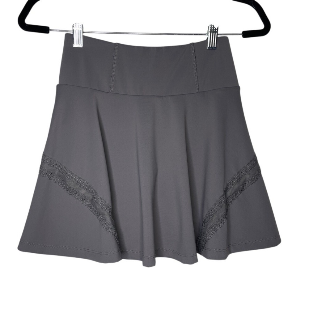 Better Together Skort Women Small Gray Lace Trim Athletic Tennis Golf Skirt